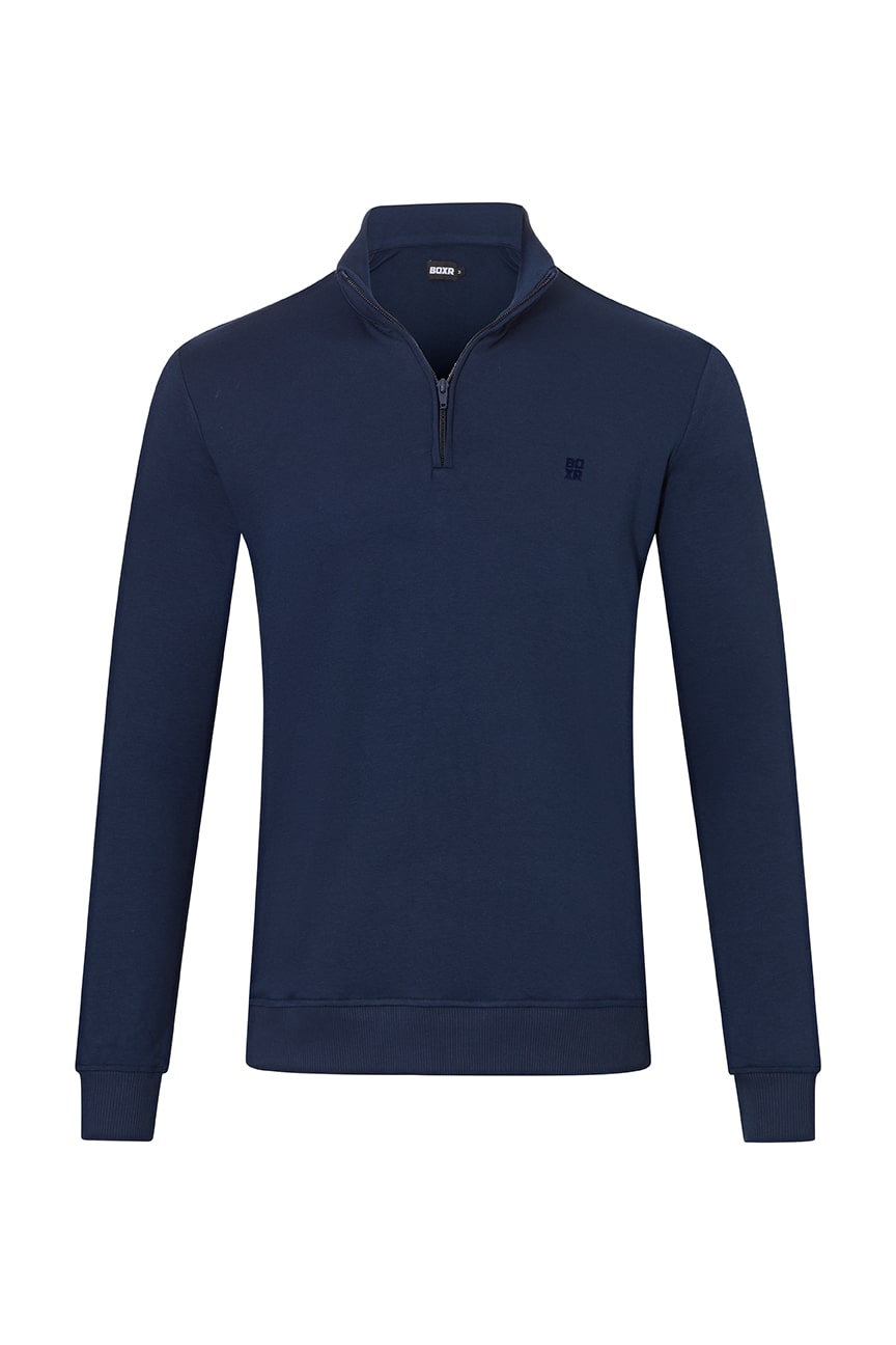 BOXR | Jersey con Cremallera - Azul Marino