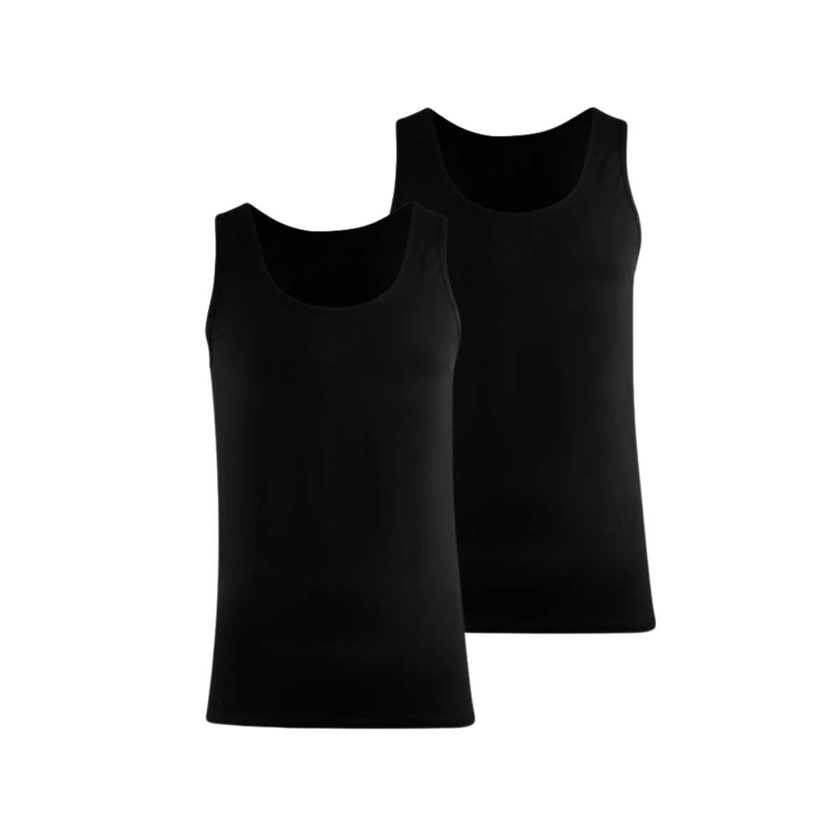 BOXR | Camiseta De Tirantes De Bambú - Pack de 2 - Negro