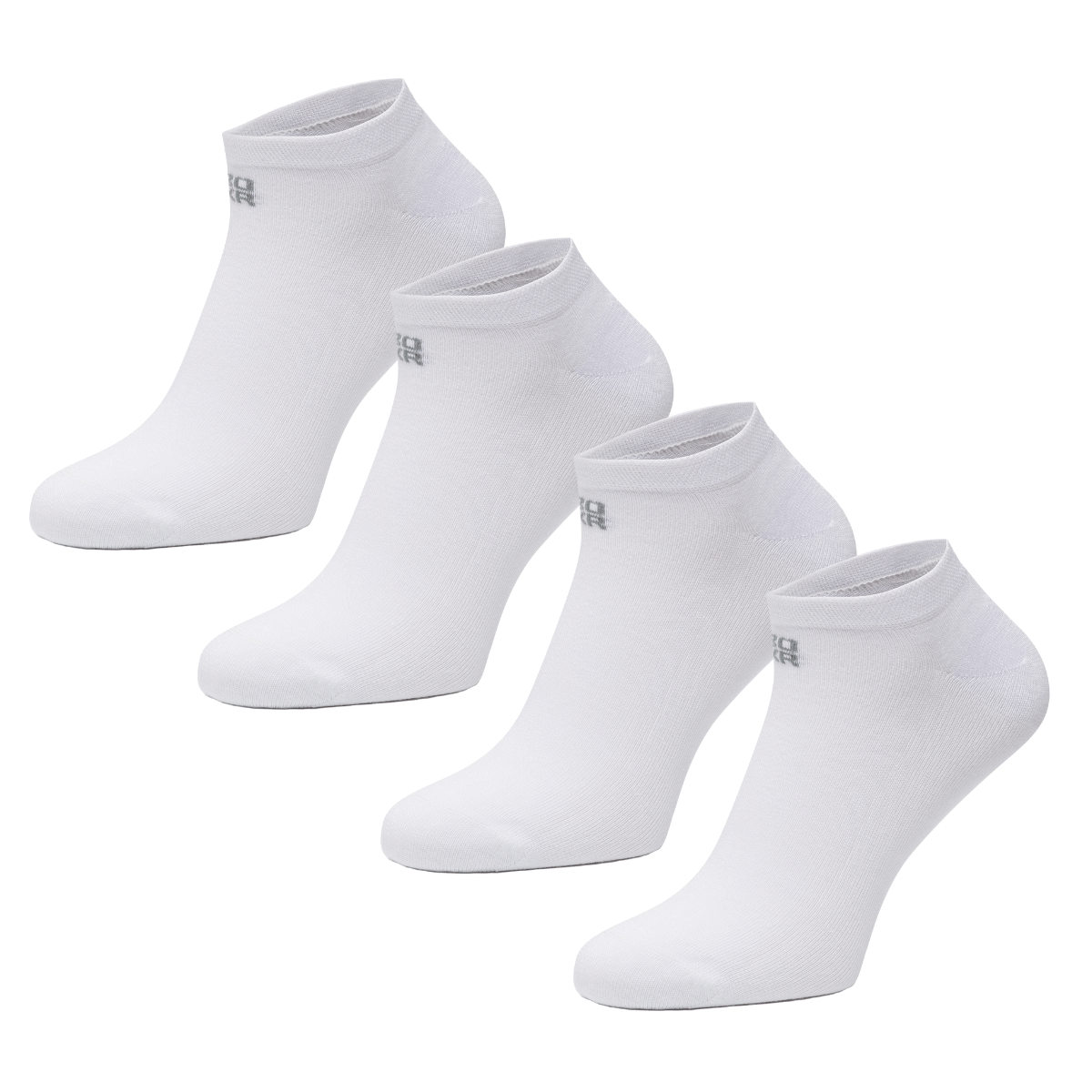 BOXR | Calcetines Tobilleros De Bambú - Pack de 4 - Blanco